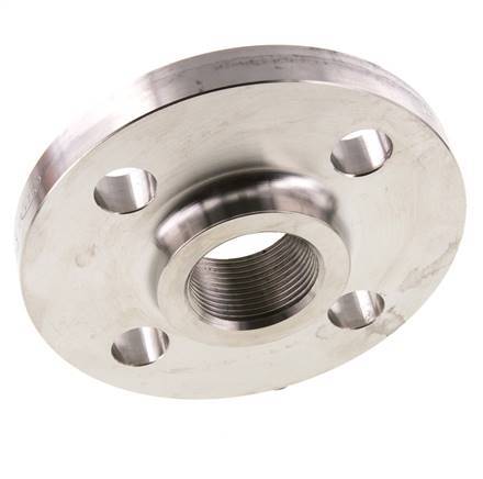 Threaded Flange DN40-PN40 Rp 1-1/2'' Stainless Steel 1.4571 EN 1092-1 (type 13)