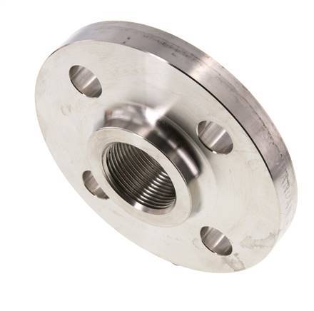 Threaded Flange DN40-PN40 Rp 1-1/2'' Stainless Steel 1.4571 EN 1092-1 (type 13)