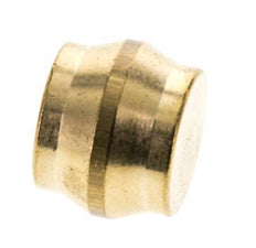 tapón de cierre de latón de 15 mm para racores de anillo de compresión 82 bar DIN EN 1254-2