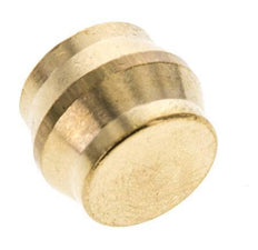 tapón de cierre de latón de 15 mm para racores de anillo de compresión 82 bar DIN EN 1254-2