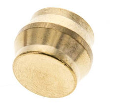 tapón de cierre de latón de 15 mm para racores de anillo de compresión 82 bar DIN EN 1254-2