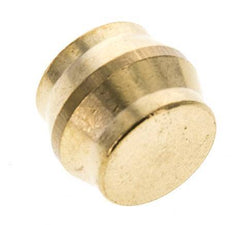tapón de cierre de latón de 15 mm para racores de anillo de compresión 82 bar DIN EN 1254-2