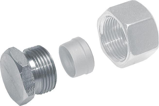 Tapón de cierre de acero galvanizado 8L para tubos de 315 barras DIN 2353 [2 piezas]
