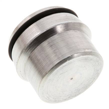 Tapón de cierre de acero galvanizado 28L para accesorios de anillo cortante 160 Bar DIN 2353 [2 piezas]