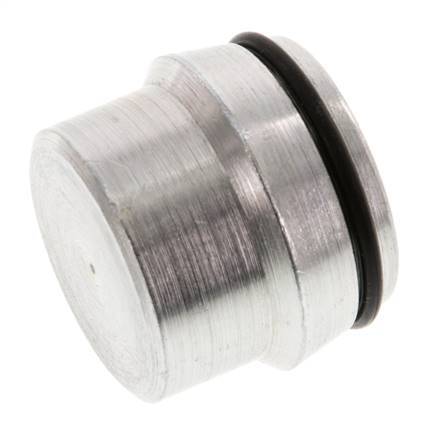 Tapón de cierre de acero galvanizado 28L para accesorios de anillo cortante 160 Bar DIN 2353 [2 piezas]