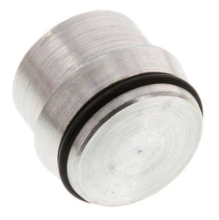 Tapón de cierre de acero galvanizado 28L para accesorios de anillo cortante 160 Bar DIN 2353 [2 piezas]