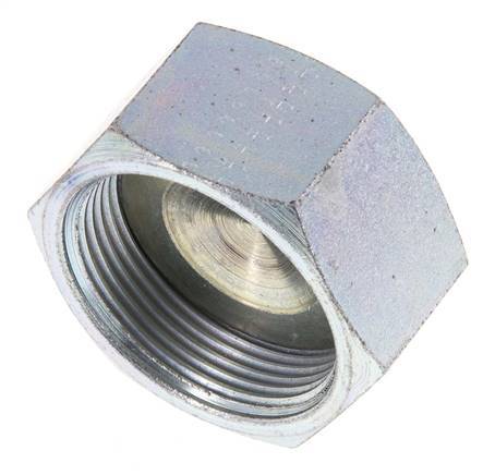 UN 1-11/16''-12 Tapa final de acero galvanizado ORFS 250 Bar