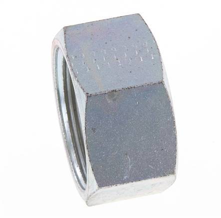 UN 1-11/16''-12 Tapa final de acero galvanizado ORFS 250 Bar