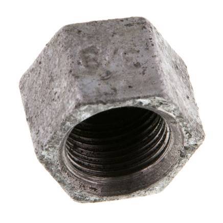 Rp 3/8'' Zinc plated Cast iron End cap 25 Bar [5 Pieces]