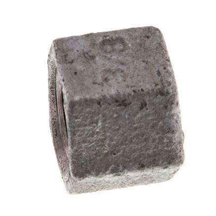 Rp 3/8'' Zinc plated Cast iron End cap 25 Bar [5 Pieces]