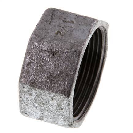 Rp 1 1/2'' Zinc plated Cast iron End cap 25 Bar [2 Pieces]