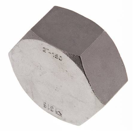Rp 2'' Tapa final de acero inoxidable 16 Bar