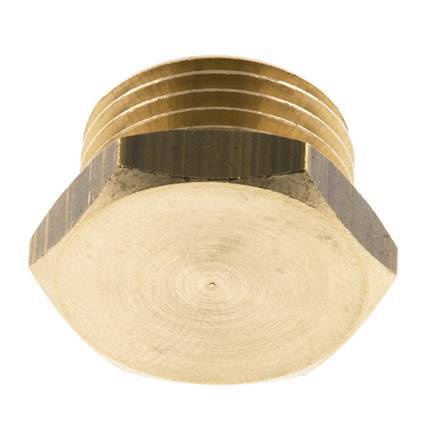 G 1/2'' Brass Closing plug with Outer Hex 16 Bar [5 Pieces]