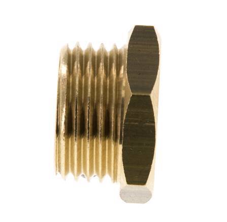 G 1/2'' Brass Closing plug with Outer Hex 16 Bar [5 Pieces]