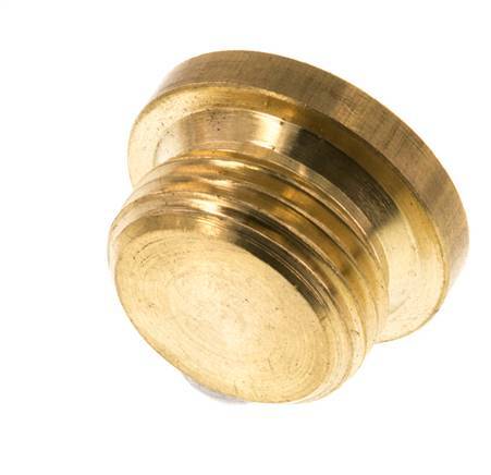 G 1/2'' Brass Closing plug with Inner Hex 16 Bar [5 Pieces]