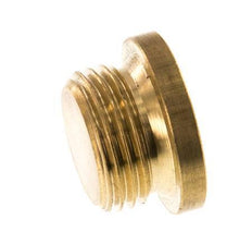 G 1/2'' Brass Closing plug with Inner Hex 16 Bar [5 Pieces]