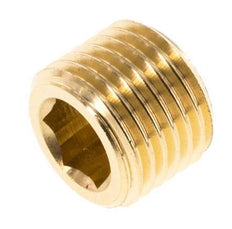 G 1/4'' Brass Closing plug with Inner Hex without collar 16 Bar [10 Pieces]