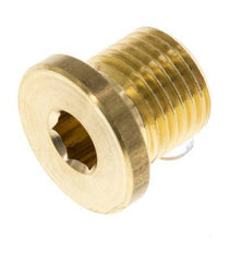 G 1/4'' Brass Closing plug with Inner Hex 16 Bar [10 Pieces]
