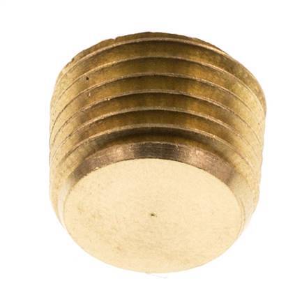 1/4'' Brass Closing plug with Inner Hex without collar 16 Bar [10 Pieces]