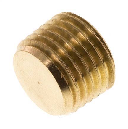 1/4'' Brass Closing plug with Inner Hex without collar 16 Bar [10 Pieces]