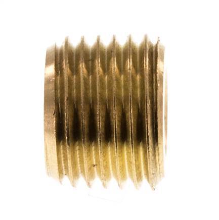 1/4'' Brass Closing plug with Inner Hex without collar 16 Bar [10 Pieces]