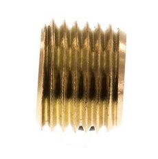 1/4'' Brass Closing plug with Inner Hex without collar 16 Bar [10 Pieces]