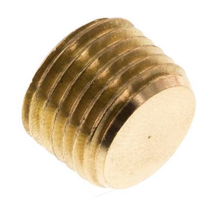 1/4'' Brass Closing plug with Inner Hex without collar 16 Bar [10 Pieces]