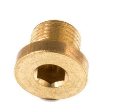 G 1/8'' Brass Closing plug with Inner Hex 16 Bar [10 Pieces]