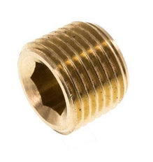 1/8'' Brass Closing plug with Inner Hex without collar 16 Bar [10 Pieces]