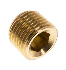 1/8'' Brass Closing plug with Inner Hex without collar 16 Bar [10 Pieces]