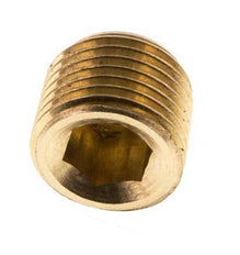 1/8'' Brass Closing plug with Inner Hex without collar 16 Bar [10 Pieces]