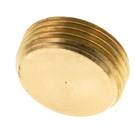 Tapón de cierre de latón de 1'' con hexágono interior sin cuello 16 Bar