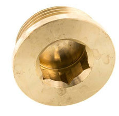 G 1 1/4'' Tapón de cierre de latón con hexágono interior 16 Bar