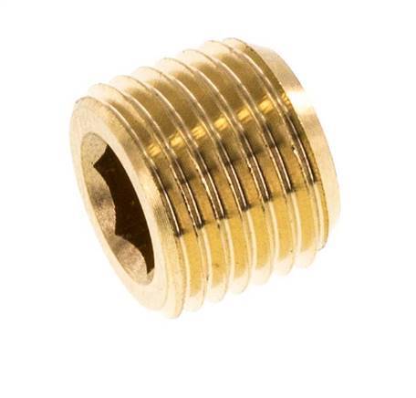 M10x1 Brass Closing plug with Inner Hex without collar 16 Bar [10 Pieces]