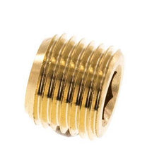 M10x1 Brass Closing plug with Inner Hex without collar 16 Bar [10 Pieces]