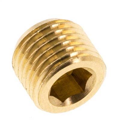 M10x1 Brass Closing plug with Inner Hex without collar 16 Bar [10 Pieces]