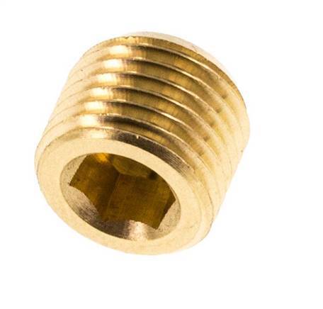 M10x1 Brass Closing plug with Inner Hex without collar 16 Bar [10 Pieces]