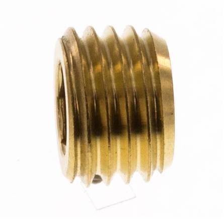 M12x1.5 Brass Closing plug with Inner Hex without collar (conical) 16 Bar [10 Pieces]