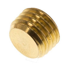 M12x1.5 Brass Closing plug with Inner Hex without collar (conical) 16 Bar [10 Pieces]