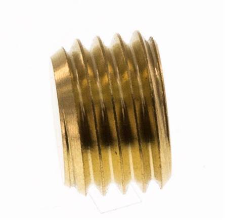 M12x1.5 Brass Closing plug with Inner Hex without collar (conical) 16 Bar [10 Pieces]