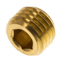 M12x1.5 Brass Closing plug with Inner Hex without collar 16 Bar [5 Pieces]