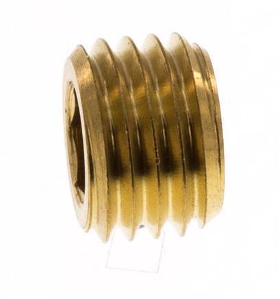 M12x1.5 Brass Closing plug with Inner Hex without collar 16 Bar [5 Pieces]
