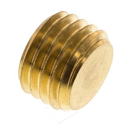 M12x1.5 Brass Closing plug with Inner Hex without collar 16 Bar [5 Pieces]
