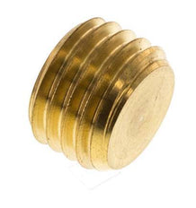 M12x1.5 Brass Closing plug with Inner Hex without collar 16 Bar [5 Pieces]