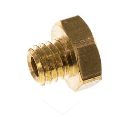 M5 Brass Closing plug with Outer Hex 16 Bar [10 Pieces]