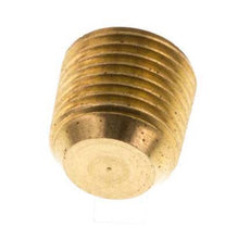 M8x0.75 Brass Closing plug with Inner Hex without collar (conical) 16 Bar [10 Pieces]
