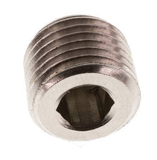 1/4'' Nickel plated Brass Closing plug with Inner Hex without collar 16 Bar [10 Pieces]