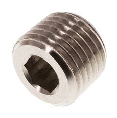 1/4'' Nickel plated Brass Closing plug with Inner Hex without collar 16 Bar [10 Pieces]
