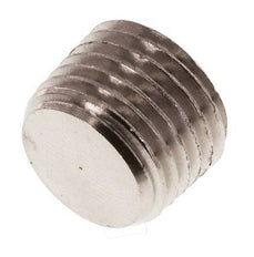 1/4'' Nickel plated Brass Closing plug with Inner Hex without collar 16 Bar [10 Pieces]