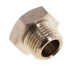 G 1/8'' Nickel plated Brass Closing plug with Outer Hex 16 Bar [10 Pieces]